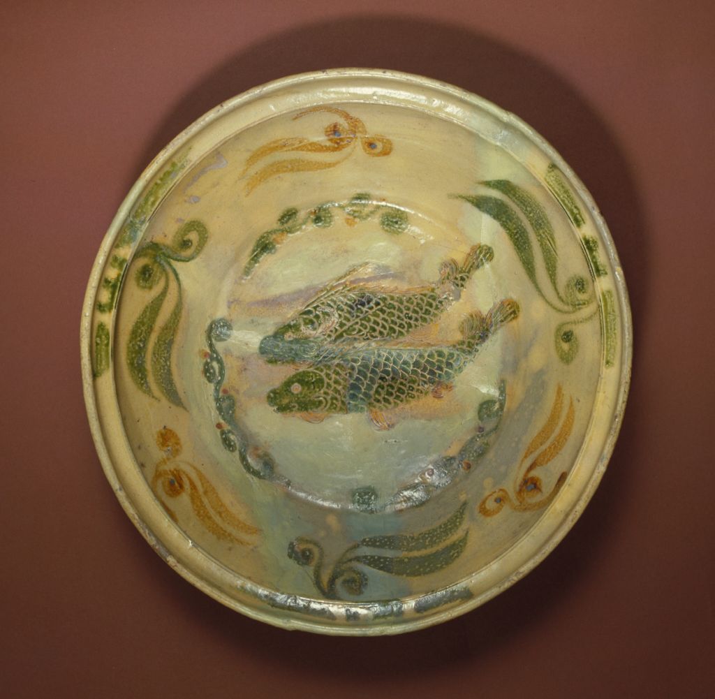 图片[2]-Yellowish-brown glaze painted double-fish basin of Liulichang kiln-China Archive